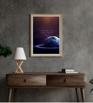 Uranüs Uzay Metal Poster Metal Tablo Metal Üzerine Baskılı Metal Poster Ev Duvar Dekorasyon