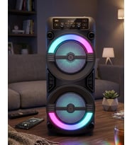 Pilelistore  RGB Işıklı Taşınabilir Bluetooth Hoparlör Güçlü Stereo Ses