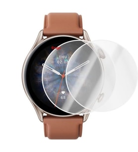 Amazfit Gtr 3 Pro Saat Ekran Koruyucu Tam Kaplama TPU Film 2 Adet (Şeffaf)