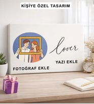 BK Gift Kişiye Özel Kendin Tasarla Kanvas Tablo - Ev Hediyesi, Sevgiliye Hediye, Arkadaşa Hediye, Doğum Günü Hediyesi