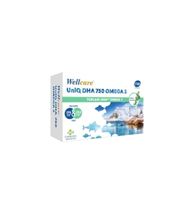 Wellcare UniQ DHA 750 Omega 3 30 Kapsül