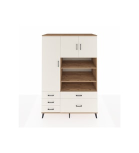 Kronos Dolap 9 Raflı 5 Çekmeceli 3 Kapaklı 132x59x195 Çam-Aytaşı/Aytaşı