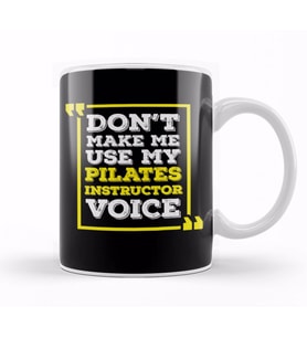 Pilates Instructor Voice Funny Pilates Joke Kupa Bardak Porselen