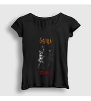 Presmono Kadın Siyah Clone Gojira T-Shirt 52783tt