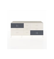 Hyperion Konsol 3 Raflı 7 Çekmeceli 4 Kapaklı 220x44x99 Aytaşı-Antrasit/Aytaşı