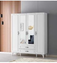 Irmak 4 Kapılı 2 Çekmeceli Gardrop Elbise Dolabı 160x48x195cm