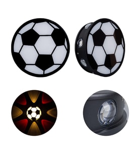 Ayt Powermaster Duvar Aplik Gün Işığı Kırmızı Futbol Topu Dekorlu Dekoratif Gece Lambası Led Aydınlatma 16x5 Cm