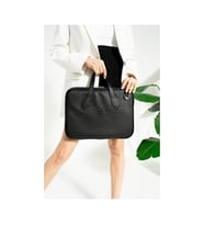 Impolo Joyce Siyahgofraj  Baskı Unisex Netbok ve Evrak Çantsı 28X37 Ebatında (Krem)