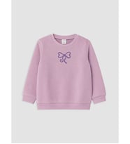 LC WAIKIKI Lila Fiyonk Baskılı Kız Çocuk Sweatshirt