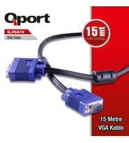QPORT Q-VGA15 15 PİN VGA KABLO 15 MT