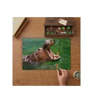 Su Aygırı Tasarımı 240 parça Ahşap Puzzle Ahşap Kutuda MP08499