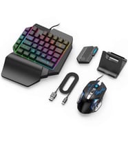 ALLY Mix Elite Plus - PUBG denetleyicisi için Gamepad mobil oyun klavye Mouse dönüştürücü adaptör (Siyah)
