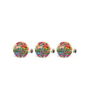Kişiye Özel İstanbul Temalı Polyester Magnet 3'lü Set - Yuvarlak Desen 2
