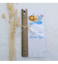 Hayaller Dükkanı 20 Adet Tohum Kalemi Arkası Kağıtlı Bebek Hediyeliği Bebek Şekeri