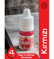 Kaşe Istampa Mürekkebi 5 ml  - Kırmızı-T866