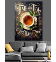 Time For Tea Çay Saati Dekoratif Kanvas - Mdf Ahşap Tablo