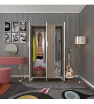 Kenzlife gardırop 4 kapaklı kapılı defne 168*100*42 crd ayaklı gardolap dolap (Karışık)