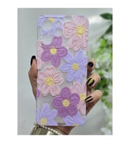 Xiaomi Redmi 12 Uyumlu Pastel Renkli Çiçekler Desenli Şeffaf Telefon Kılıfı