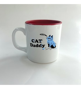Cat Daddy Baskılı Kırmızı Multi Kupa