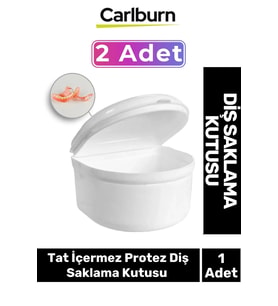 Premium Dayanıklı Plastik Hijyenik Gece Plak Tat İçermez Protez Diş Saklama Kutusu Büyük Boy 2 Adet