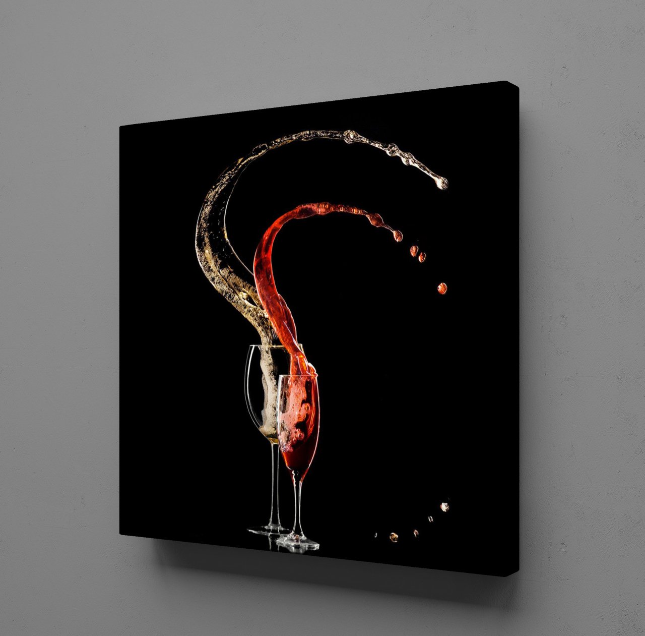 İÇKİLERİN SIÇRAMALARI KANVAS TABLO 190x190cm