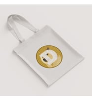Dogecoin Baskılı Ham Bez Çanta - Kripto Para Severlere Hediye Bez Çanta