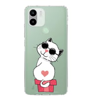 Redmi A1 Plus Uyumlu Kamera korumalı Kapak Coolcat Tasarımlı  Şeffaf Kılıf