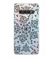 Samsung Galaxy S10  Kamera Korumalı Kapak Nostalji Desen Tasarımlı  Şeffaf  Kılıf