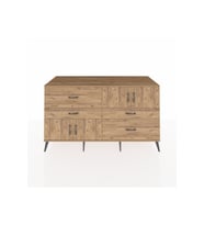 Kronos Konsol 2 Raflı 4 Çekmeceli 4 Kapaklı 176x59x99 Çam-Çam