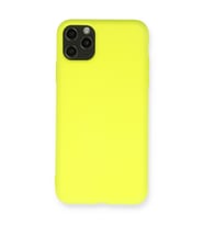 Iphone 11 Kılıf Nano Içi Kadife Silikon - Sarı