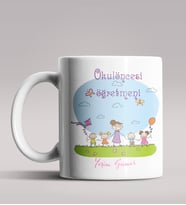 Kişiye Özel Okul Öncesi Öğretmeni Tasarımlı Beyaz Renk Kupa 5