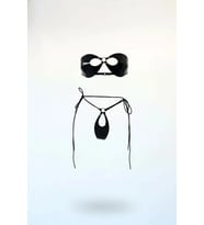 Mulvxbrf Brf02 Siyah Harness Takım Parlak Vinil Metal Halka Detaylı - Brf1395 (Mulvix)