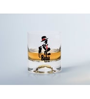 BK Gift Kişiye Özel Renkli Baskılı Godfather Baba Tasarımlı Viski Bardağı-18 (Beyaz)