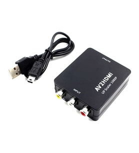 TAPLİN Av To HDMI Rca Composit Audio Video HDMI Görüntü Çevirici Full Hd ve 720P Dönüştürücü - Siyah
