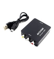 TAPLİN Av To HDMI Rca Composit Audio Video HDMI Görüntü Çevirici Full Hd ve 720P Dönüştürücü - Siyah