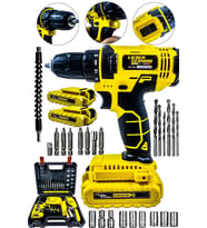 Titan Serisi 12v 2 Ah Süper Set Çelik Şanzumanlı Çift Akülü Profesyonel Şarjlı Vidalama Matkap (Karışık)