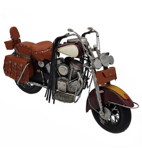 Dekoratif Chopper Motosiklet Hediyelik Metal Biblo (Büyük Boy)