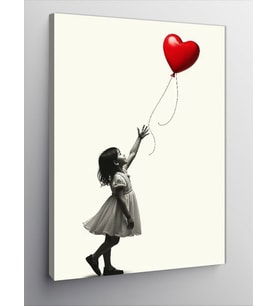 Kanvas Tablo Balonlu Kız