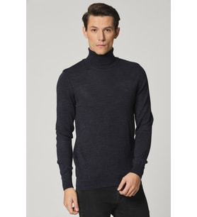 ALEXANDERGARDI BALIKÇI YAKA REGULAR FİT KAZAK (AG503209) (Lacivert)