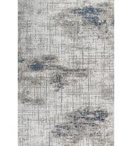 Modern Eskitme Halı Gri Soyut Desenli Kaymaz Tabanlı Dijital Baskı Salon ve Koridor Halısı