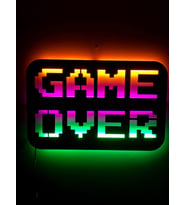 Game Over Led Işıklı Tablo