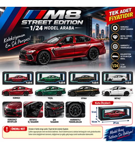 1/24 M8 Street Edition Model Araba (adet fiyatıdır)