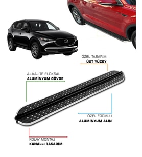 MAZDA CX-5 UYUMLU 2017 2018 2019 2020 2021 2022 ARACA ÖZEL YAN BASAMAK