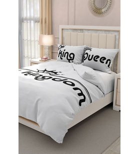 Çift Kişilik ( Lastikli Çarşaflı ) %100 Pamuk Saten Nevresim Takımı Kingdom Room