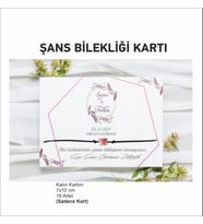 Kına Bride To Be Nişan Düğün Hediyelik Şans Bilekliği Kartı 16 Adet Kart