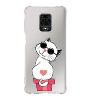 Xiaomi Redmi Note 9 Pro Köşe Korumalı Antişok Kapak Coolcat Tasarımlı Şeffaf Silikon Kılıf