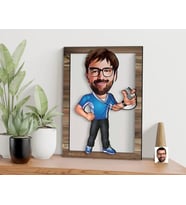 BK Gift Kişiye Özel Antrenör Karikatürlü 3D Ahşap Tablo, Sevgiliye Hediye, Arkadaşa Hediye, Yıl Dönümü Hediyesi, Doğum Günü Hediyesi-1