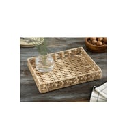 English Home Dateless Hasır Tepsı 33X26 cm Kahve (Toprak)