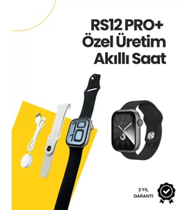 Rs12 Pro+ 2025 Serisi Özel Üretim Full Ekranlı Akıllı Saat – Nabız Uyku Takibi, Bluetooth Arama, Ga