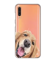 Samsung Galaxy A50 - A30S Uyumlu Sevimli Köpek Tasarımlı Şeffaf Telefon Kılıfı
